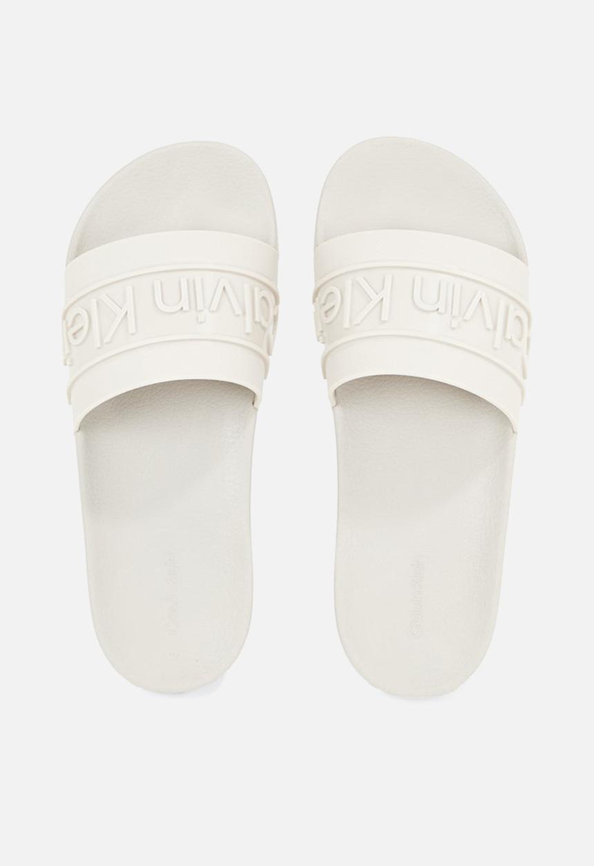 Calvin Klein - Slide saffiano - sand pebble