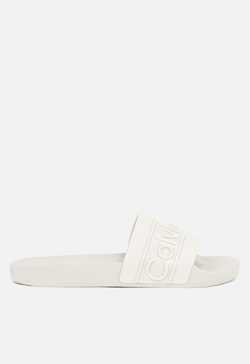 Calvin Klein - Slide saffiano - sand pebble