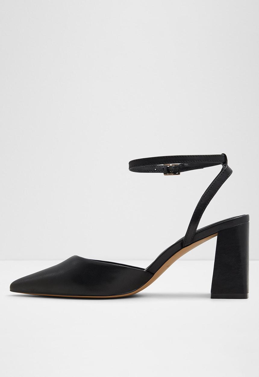 ALDO - Enerelia Ankle Strap Block Heel - Black