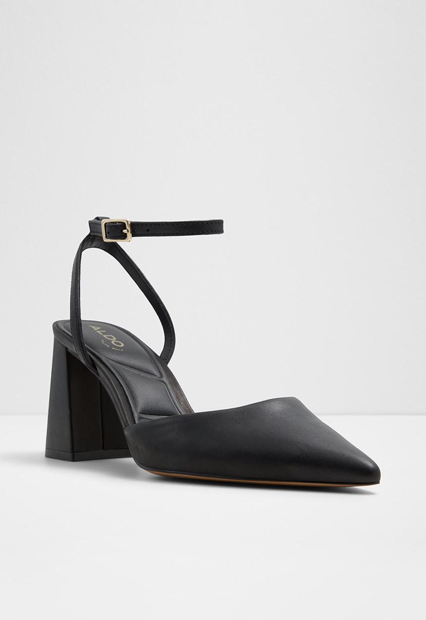 ALDO - Enerelia Ankle Strap Block Heel - Black