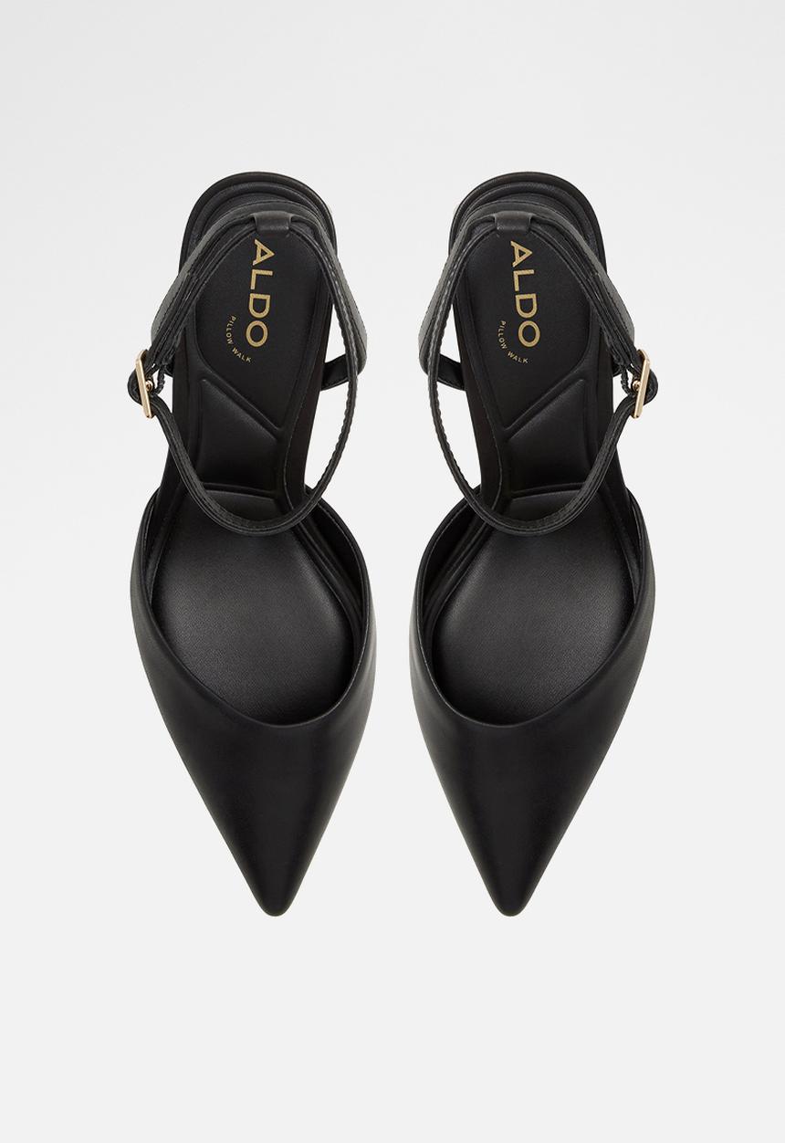 ALDO - Enerelia Ankle Strap Block Heel - Black