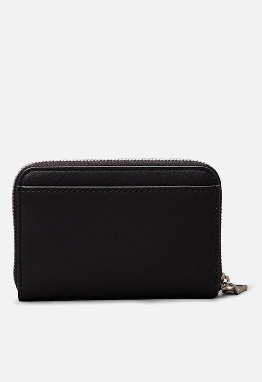 Calvin Klein - Scuplted medium zip around purse - black