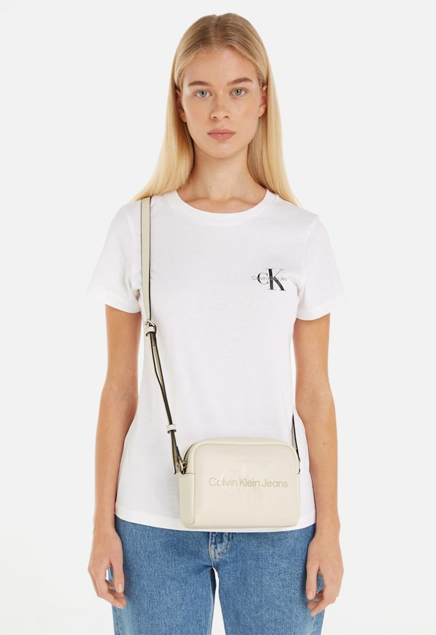 Calvin Klein - Scuplted shoulder bag - eggshell