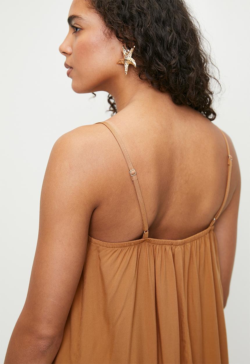 Superbalist - Mini Trapeze Dress - Brown