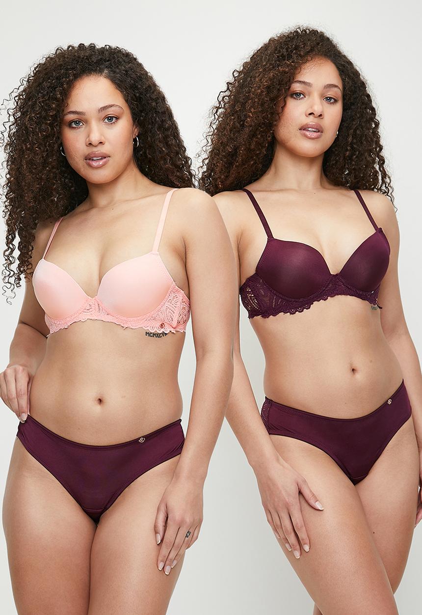 KANGOL - 2 Pack bra - ruby/toasted champagne