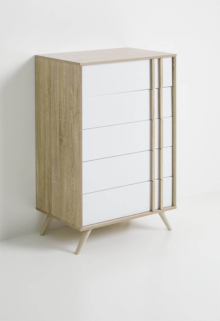 Sixth Floor - Kara 5 drawer - natural