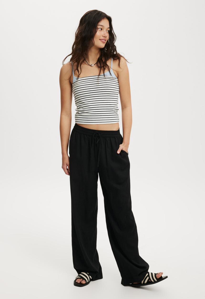 Cotton On - Haven Wide Leg Pant - Black