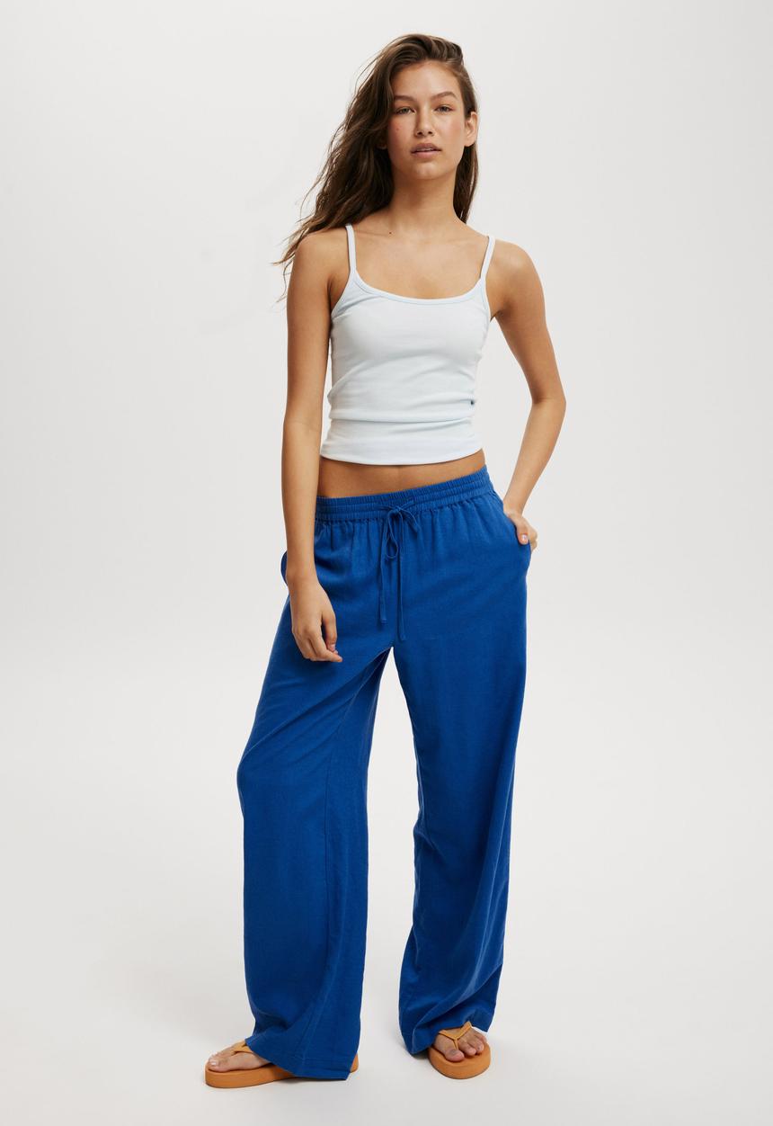 Cotton On - Haven Wide Leg Pant - Nautical Blue