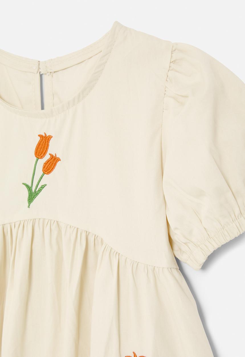 Pop Candy - Floral applique dress - off white