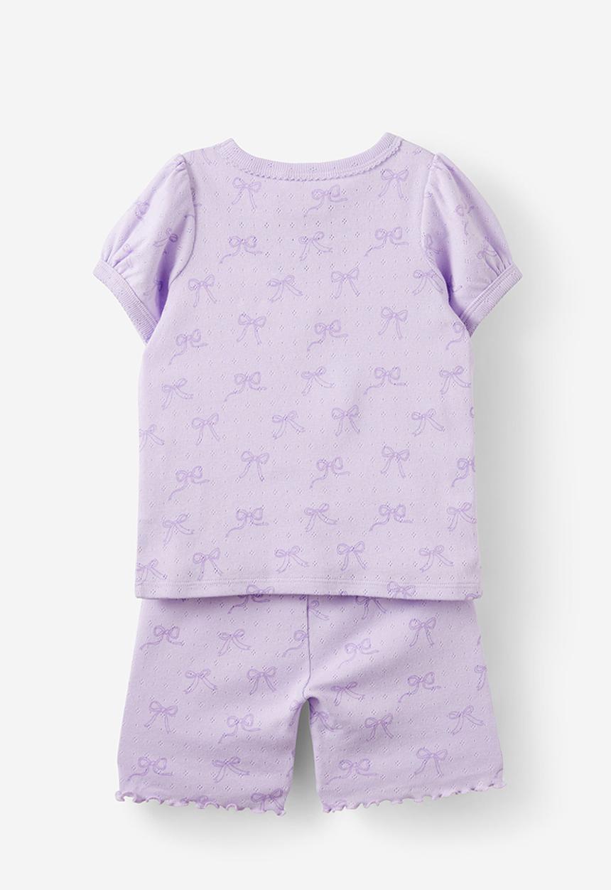 Cotton On - Ella short sleeve pyjama set - vintage lilac/ditsy bows