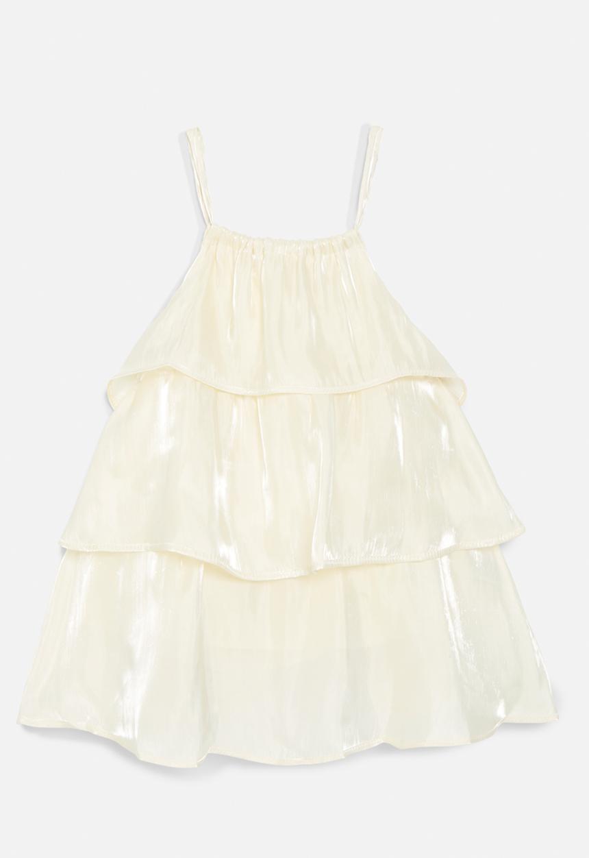 Pop Candy - Tiered cami dress - white