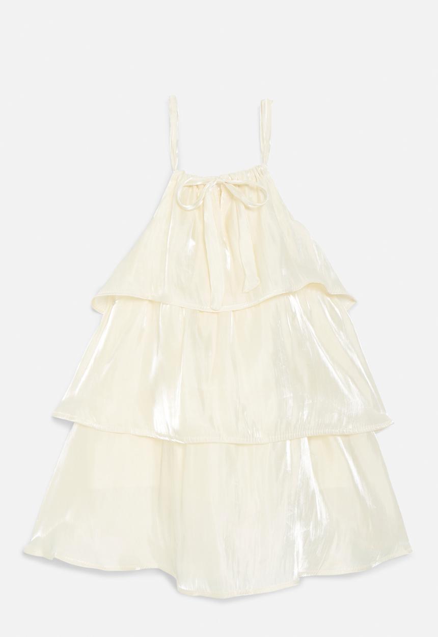 Pop Candy - Tiered cami dress - white