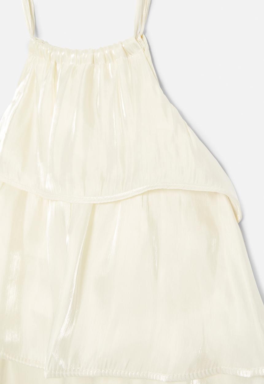 Pop Candy - Tiered cami dress - white