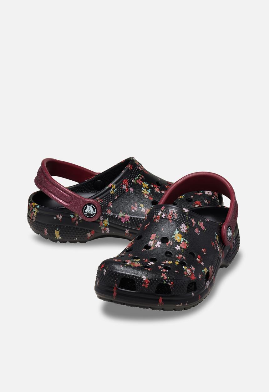 Crocs - Classic Ditsy Floral Clog K - Black/Multi