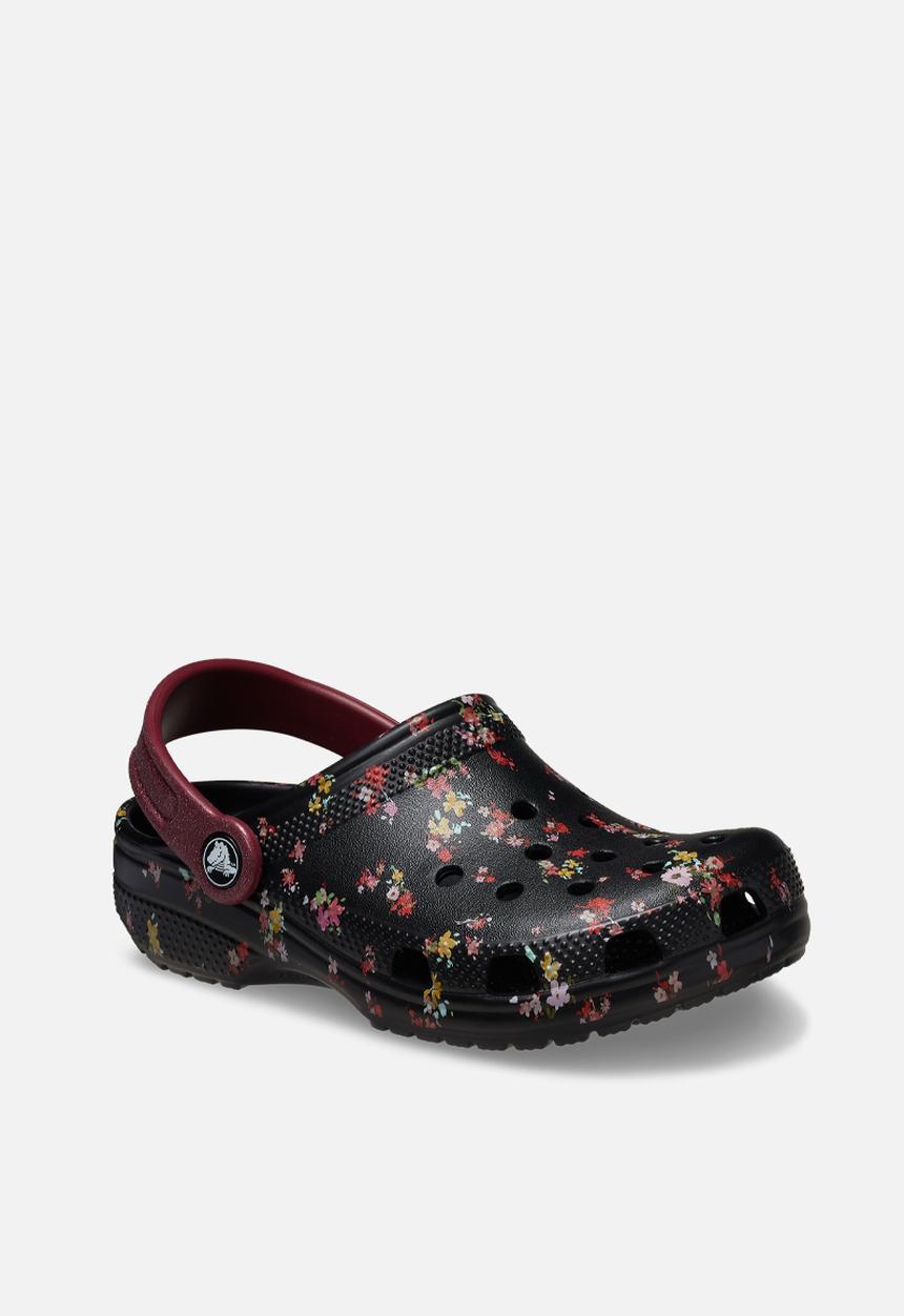 Crocs - Classic Ditsy Floral Clog K - Black/Multi