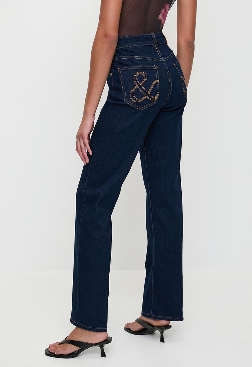 Me&B - Straight Leg Jeans In Dark Wash - Dark Wash