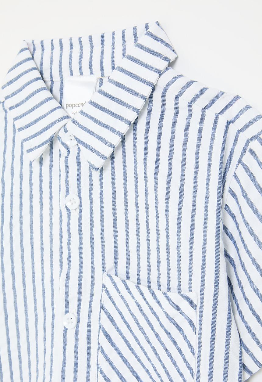 Pop Candy - Striped shirt - blue & white