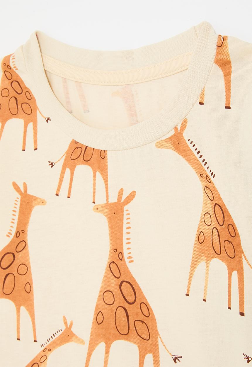 Pop Candy - Printed crew neck tee - light brown