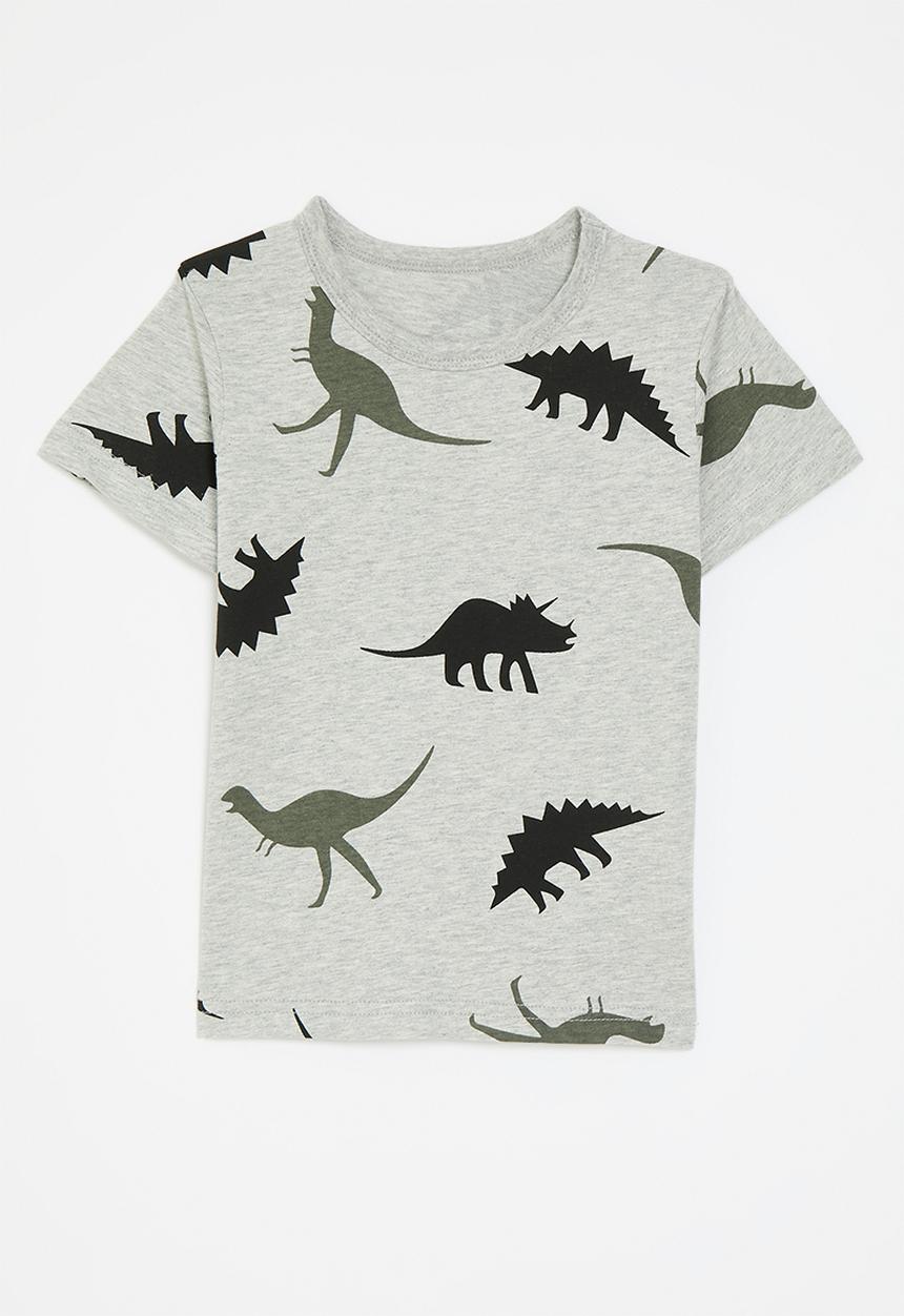 Pop Candy - Dino print tee - grey