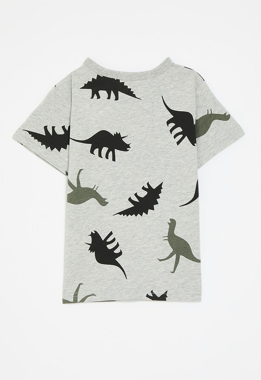 Pop Candy - Dino print tee - grey