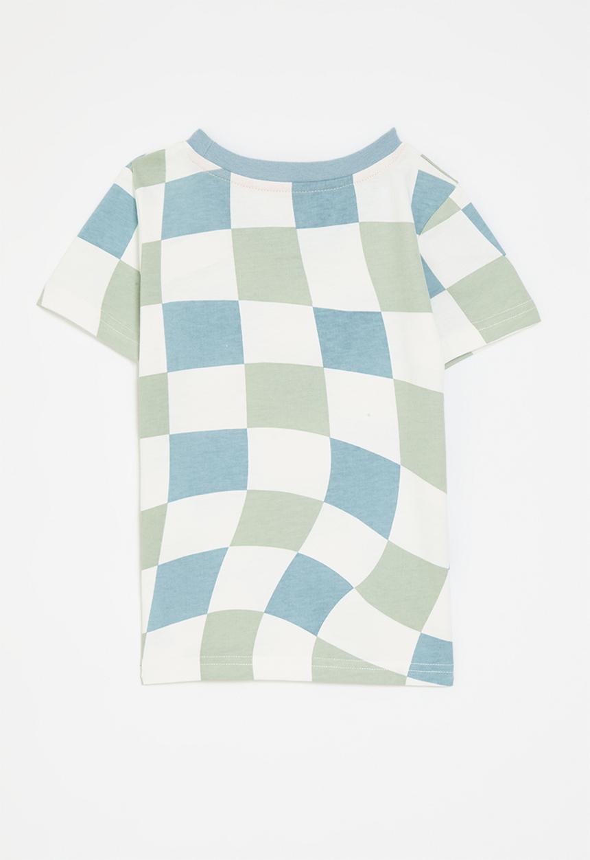 Pop Candy - Checker board crew tee - multi