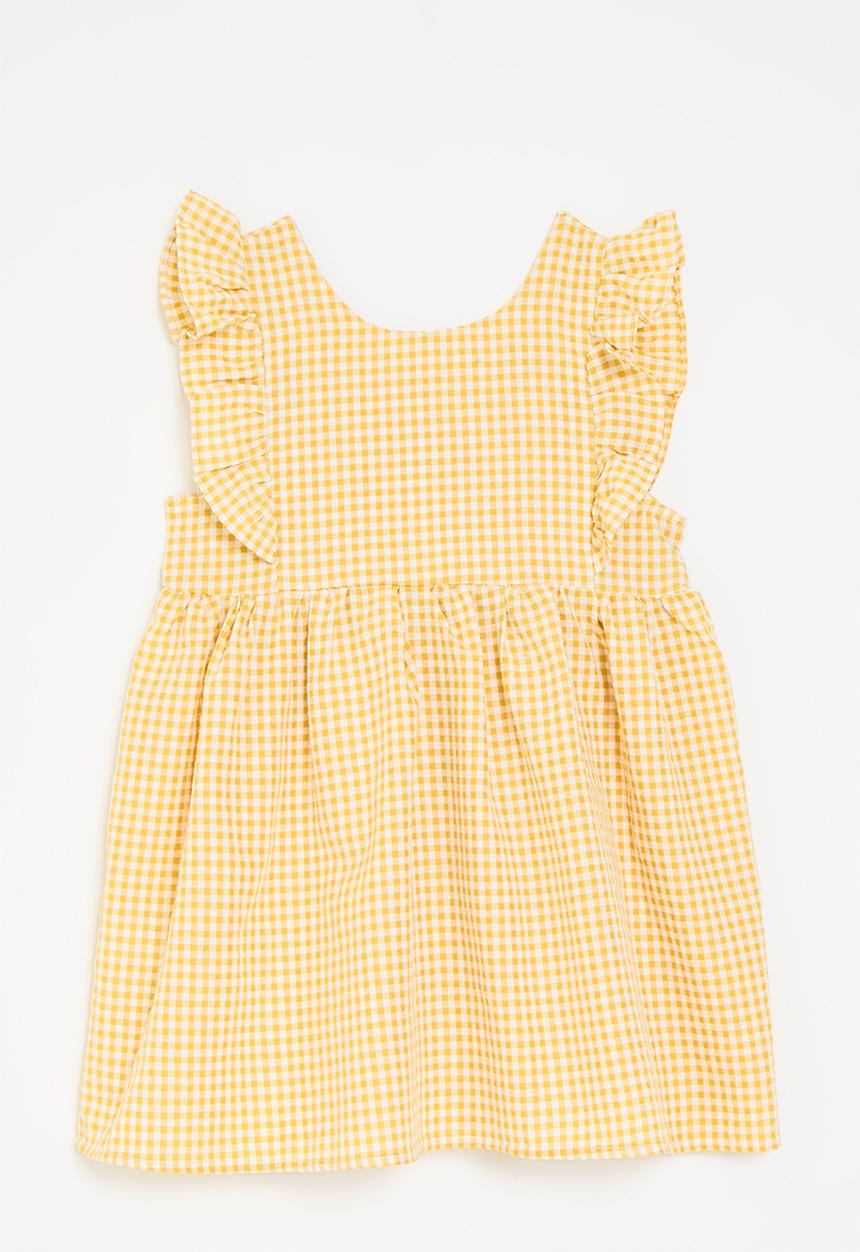 Pop Candy - Frilled gingham dress - yellow