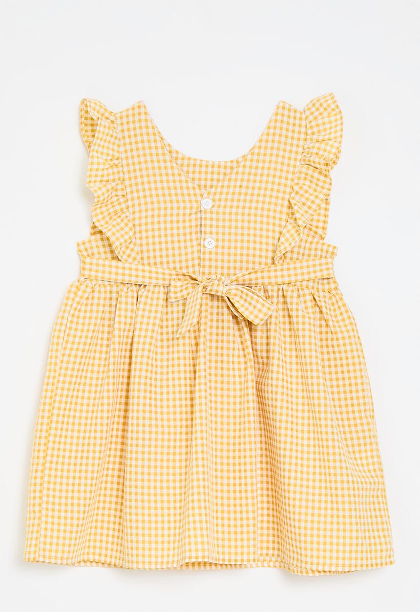 Pop Candy - Frilled gingham dress - yellow