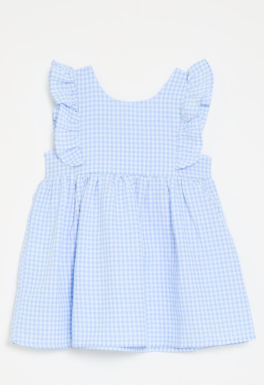 Pop Candy - Frilled gingham dress - blue