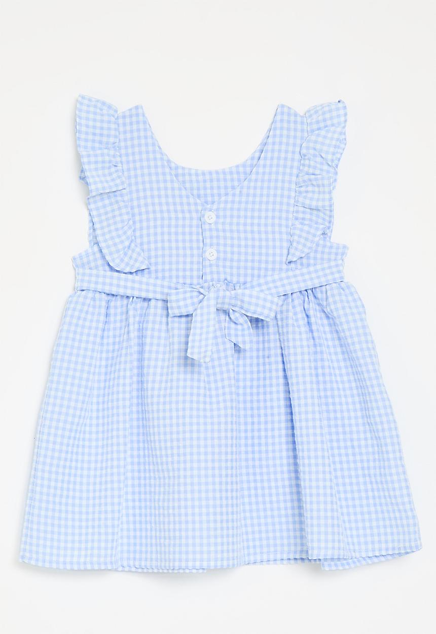 Pop Candy - Frilled gingham dress - blue