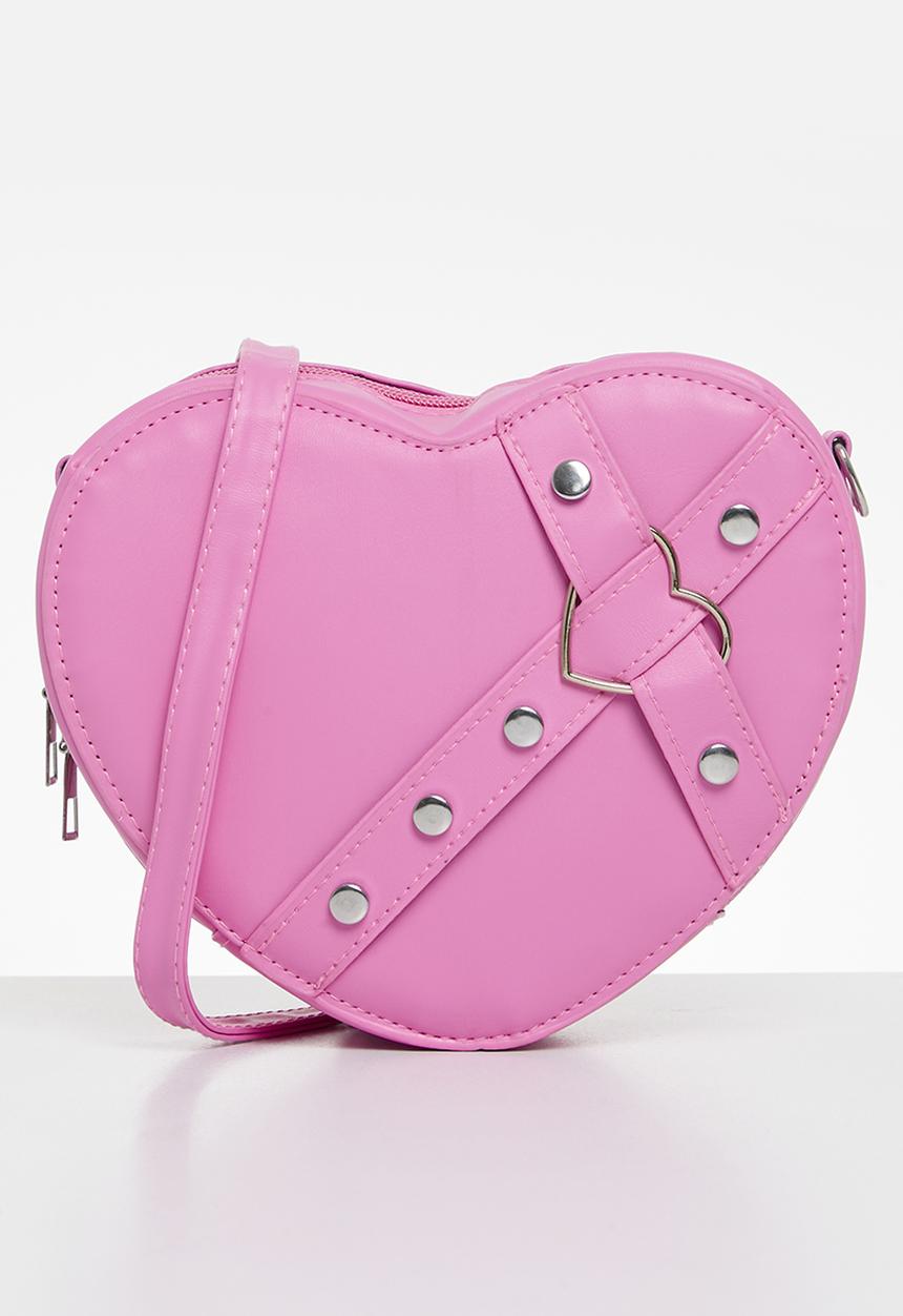 Pop Candy - Heart print shoulder bag - pink
