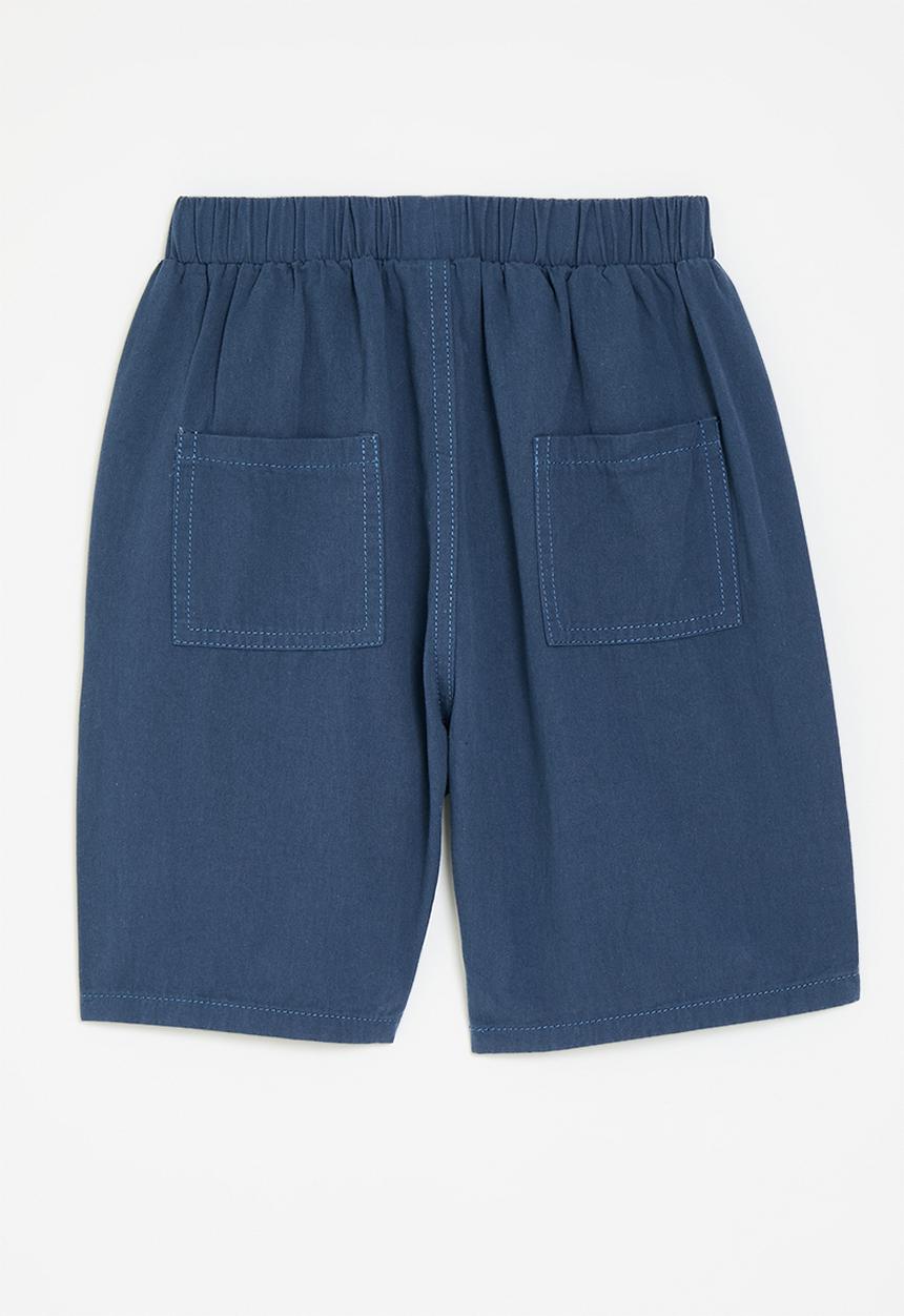 Pop Candy - Elasticated shorts-navy blue