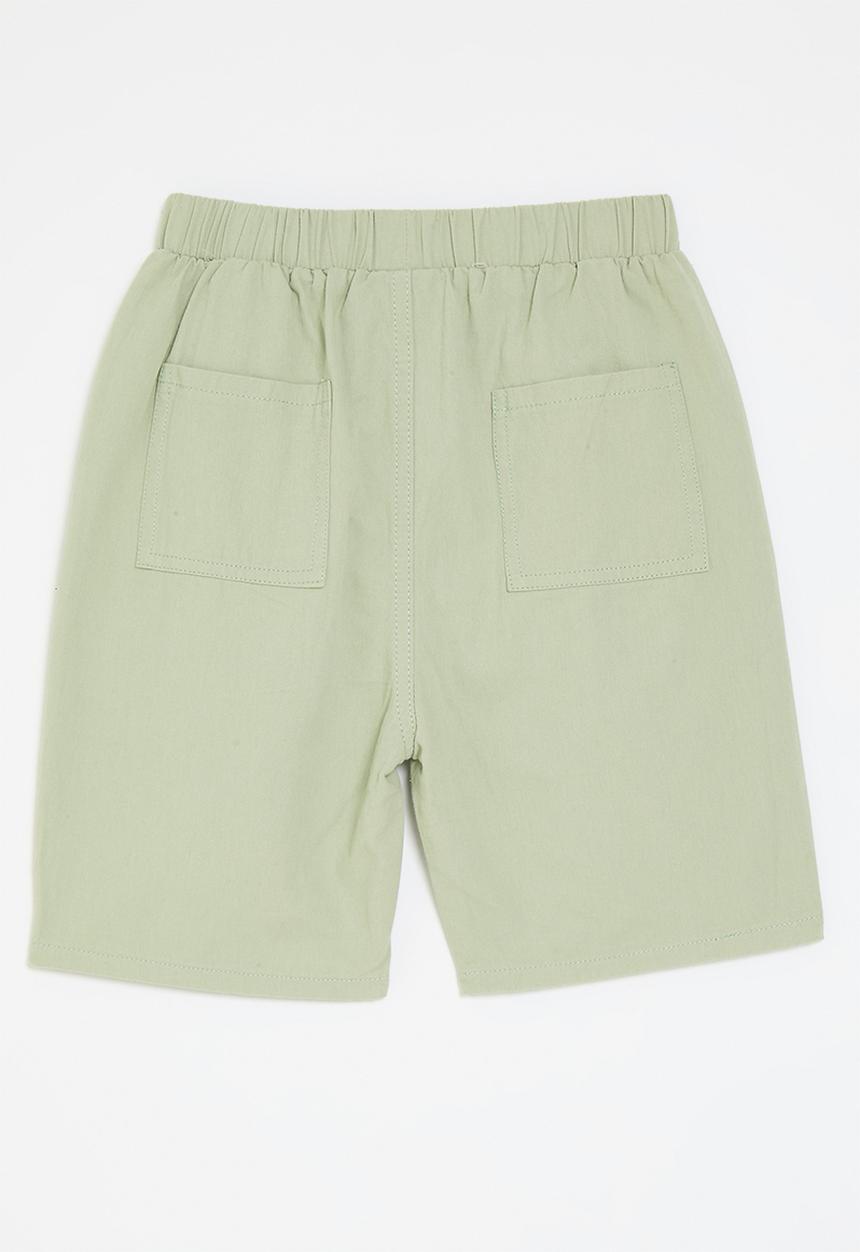 Pop Candy - Elasticated shorts-green