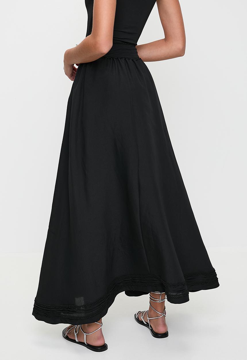 MILLA - Co-ord embroidered skirt - black