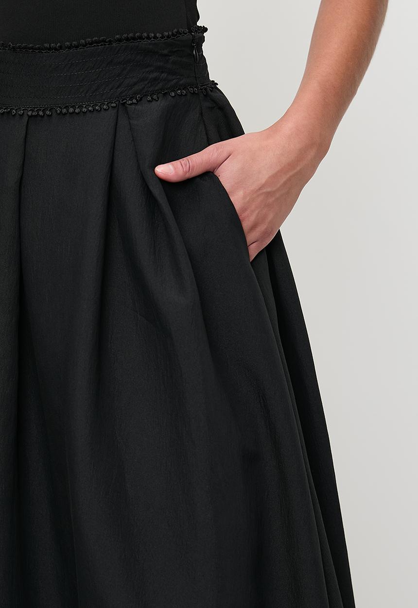 MILLA - Co-ord embroidered skirt - black