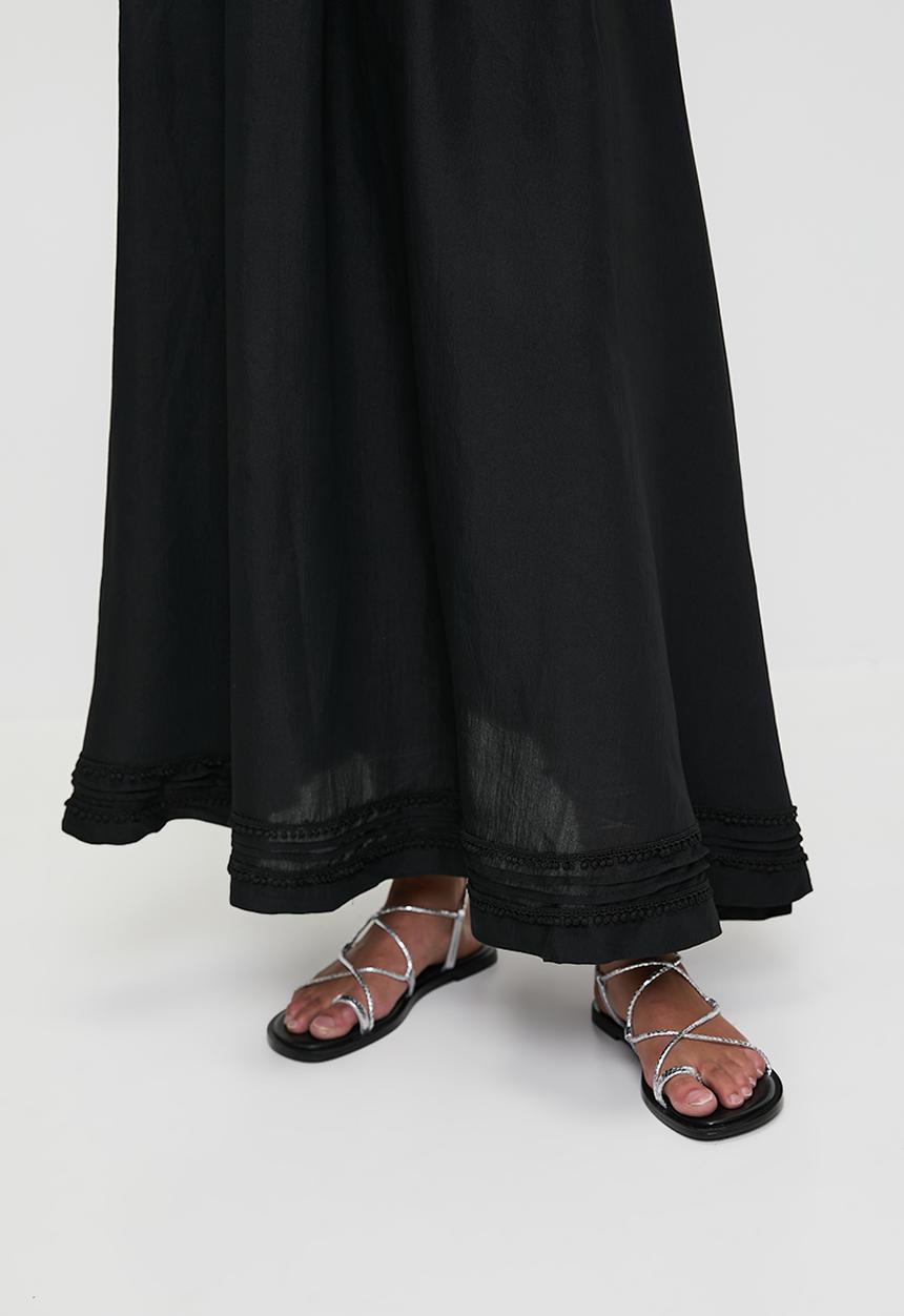 MILLA - Co-ord embroidered skirt - black
