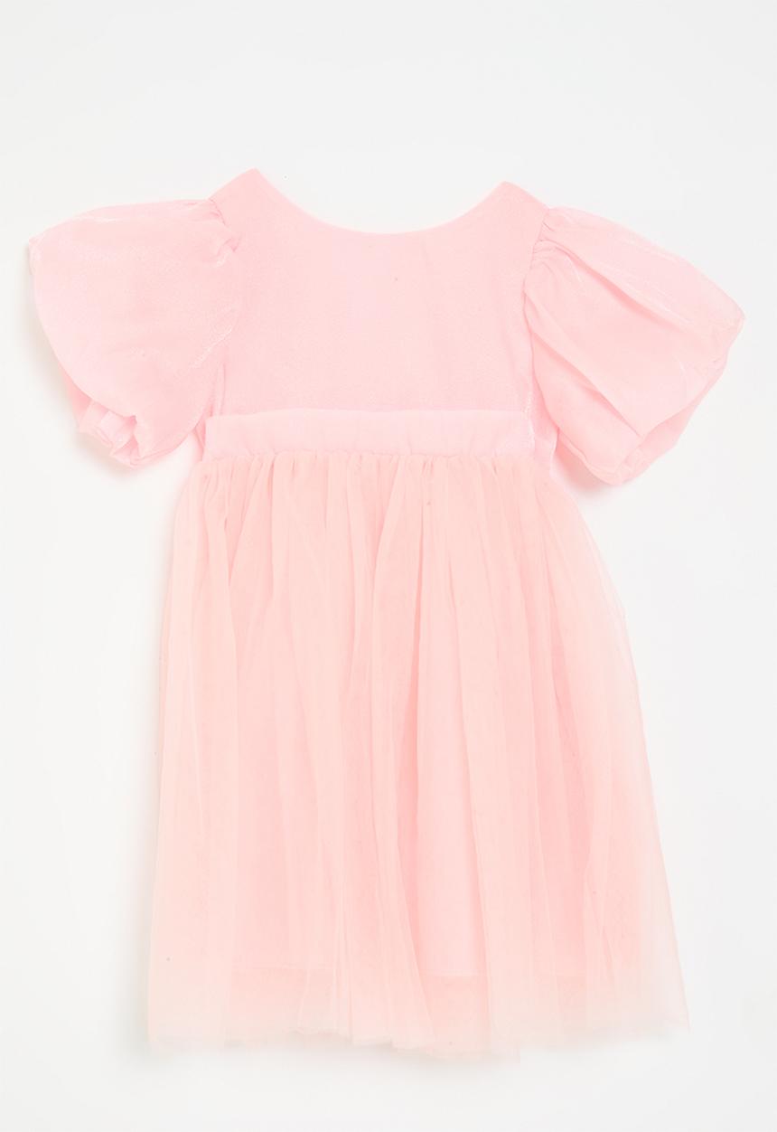 Pop Candy - Puff sleeve mesh dress - pink
