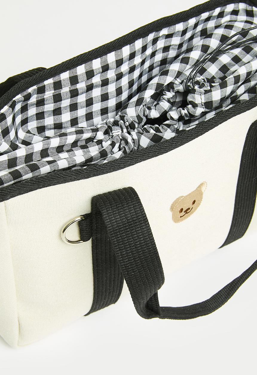 Pop Candy - Tote diaper bag - ecru & black