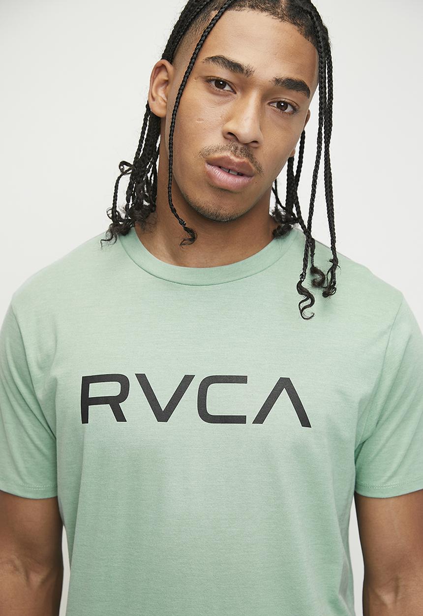 RVCA - Big Rvca Short sleeve Red Stitch Black Logo - Granite Green