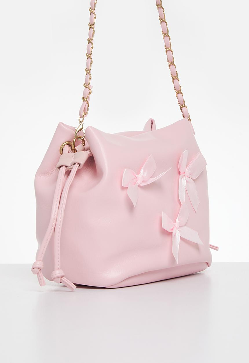 Pop Candy - Bow knot decor shoulder bag-pink