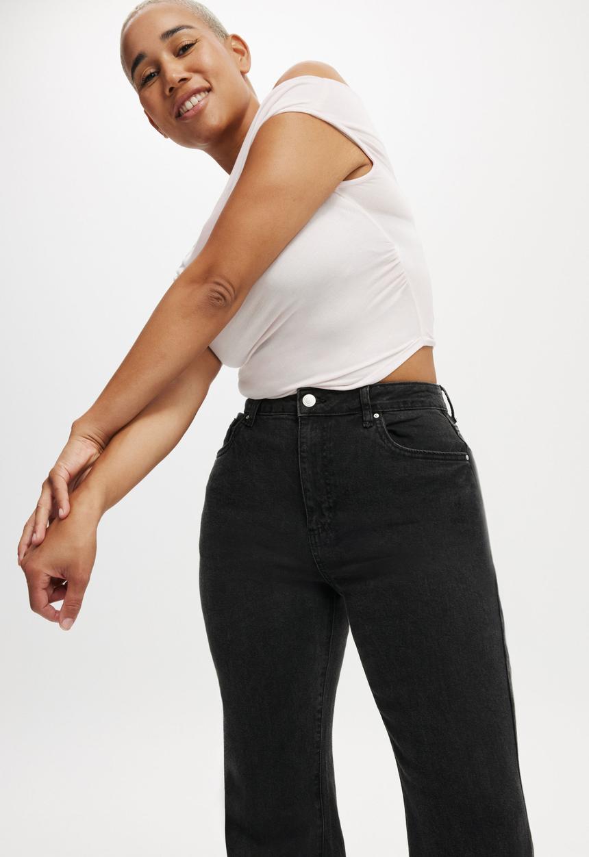 Cotton On - Curvy Stretch Bootcut Jean - Graphite Black