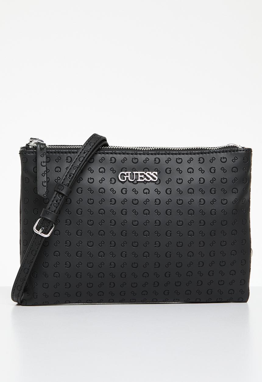 GUESS - Tidewood mini dbl zip crossbdy- black