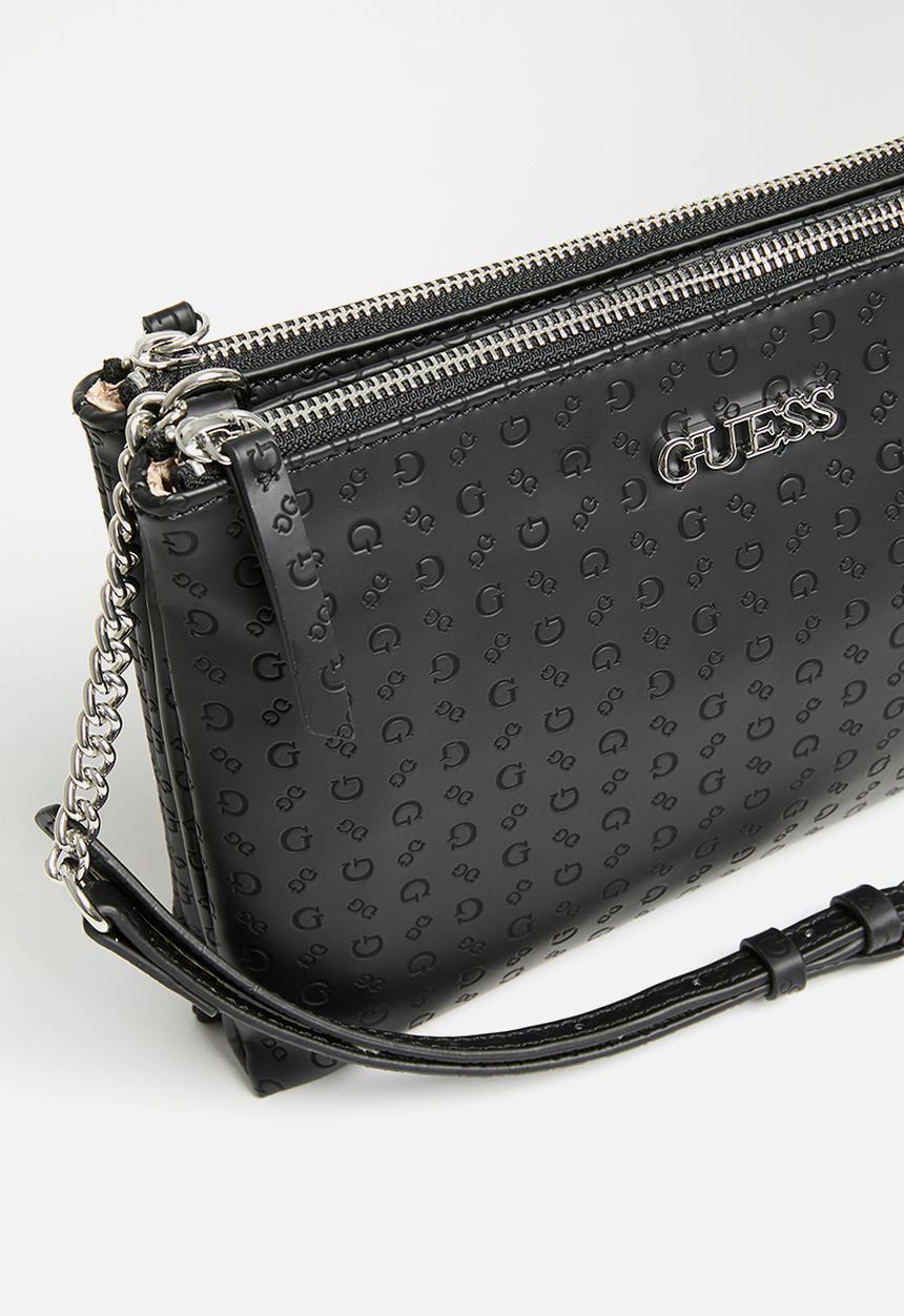 GUESS - Tidewood mini dbl zip crossbdy- black