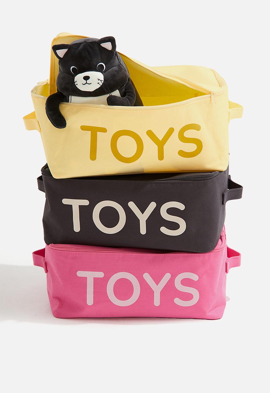 H&M - Lidded toy storage basket - dark grey
