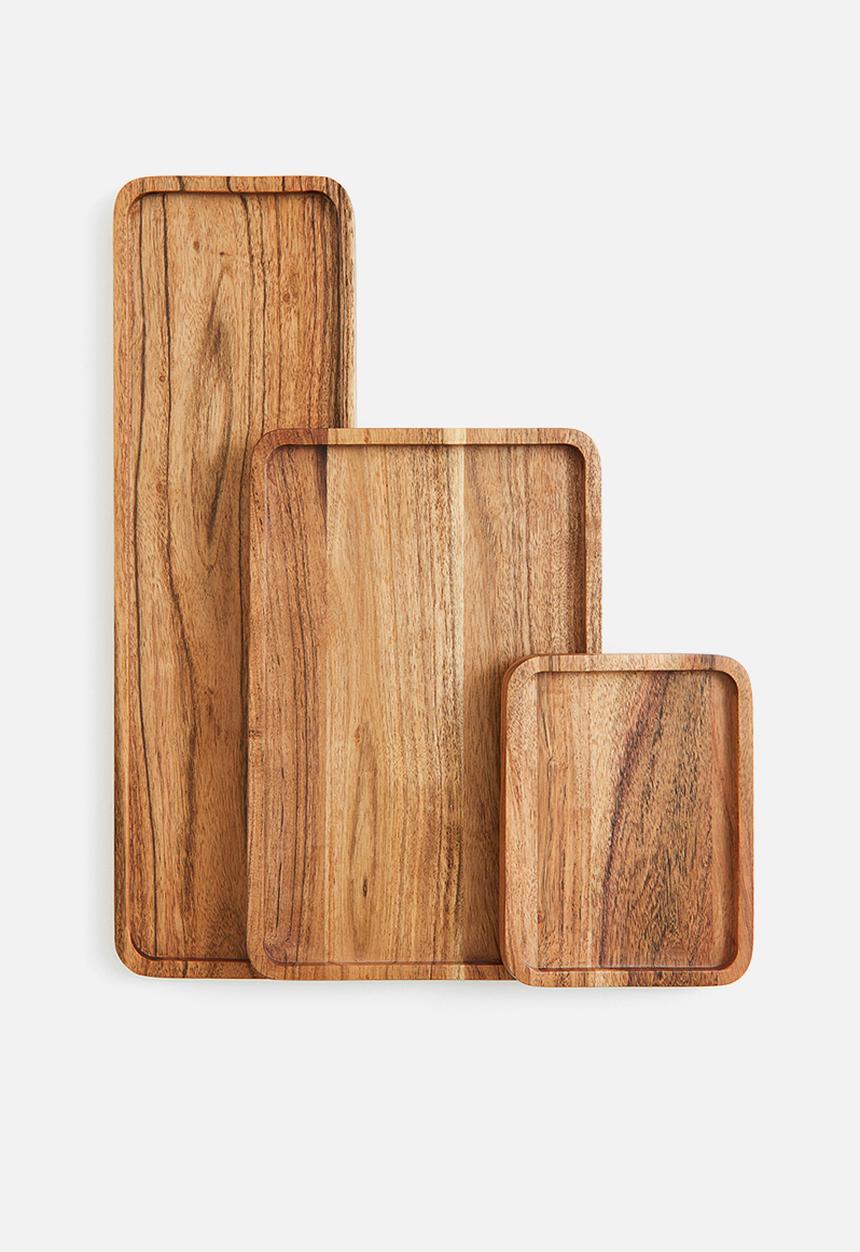 H&M - Small wooden tray - brown