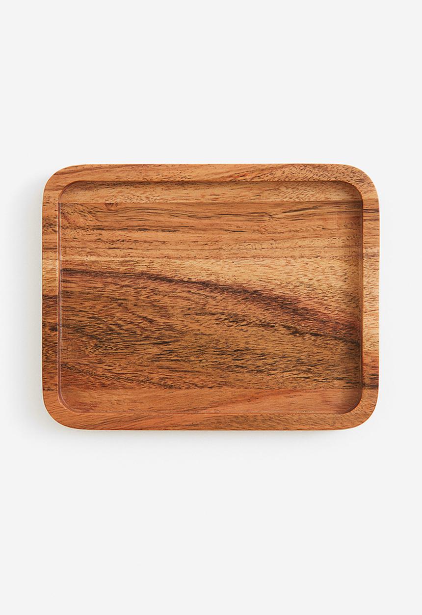 H&M - Small wooden tray - brown