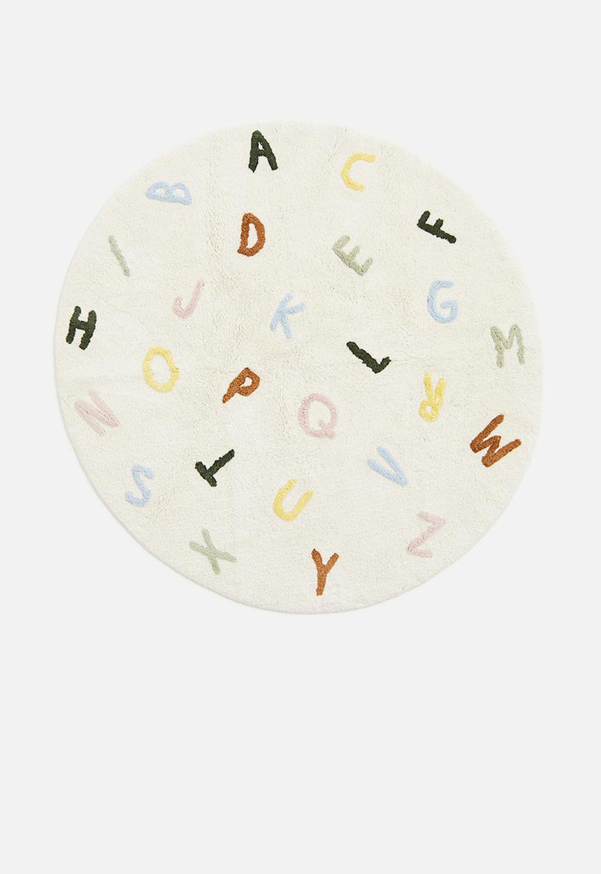 H&M - Tufted alphabet rug - light beige alphabet