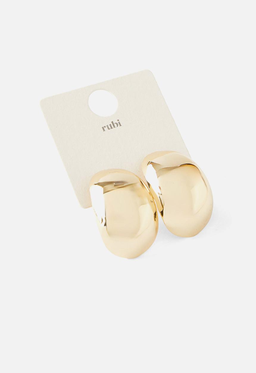 Rubi - Mid charm earring - up gold bubble