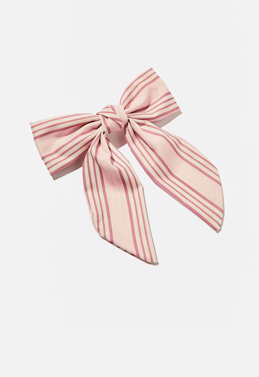 Rubi - Heidi hair bow - pink stripe