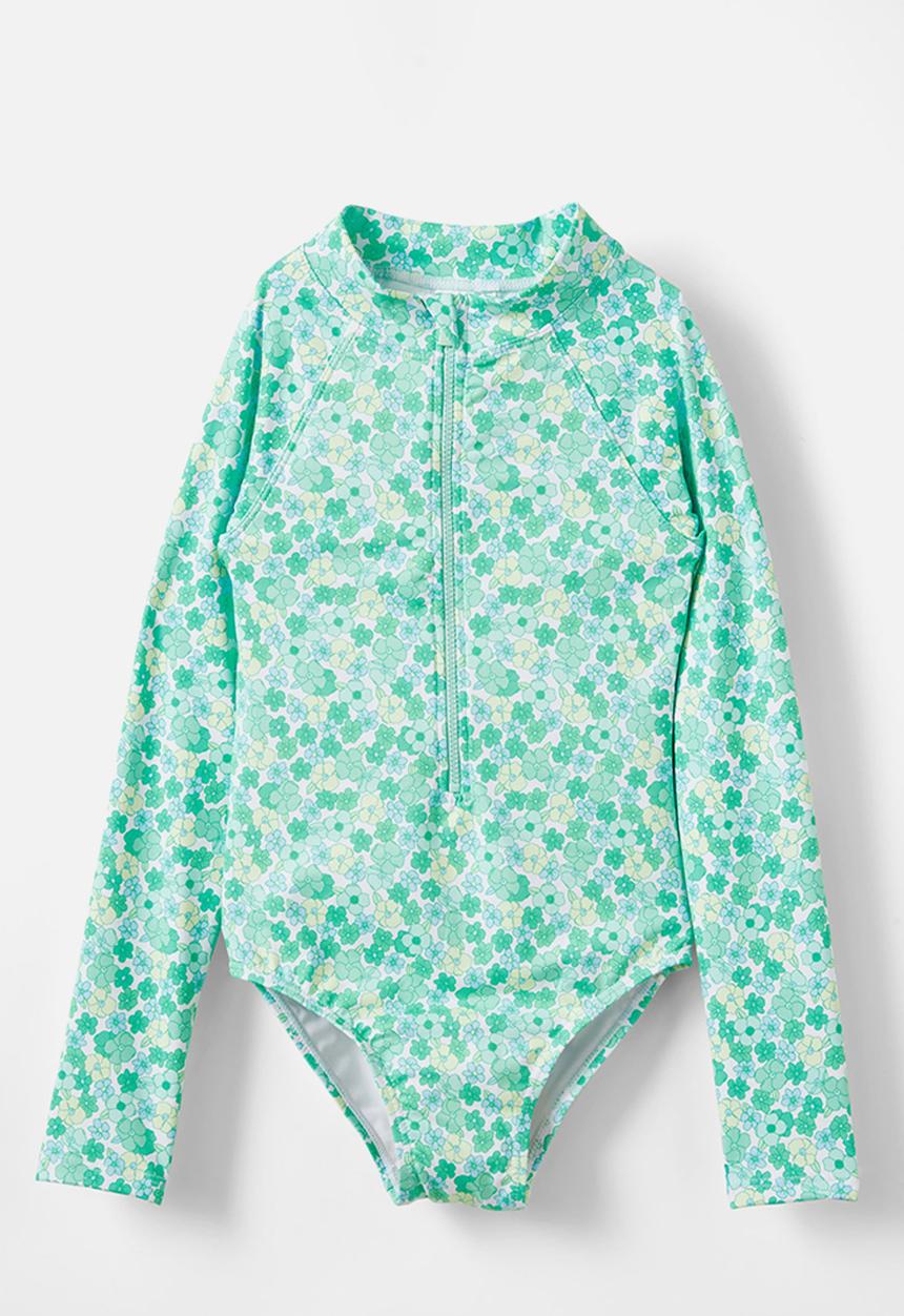 Cotton On - Lydia one piece - vanilla/green ditsy floral