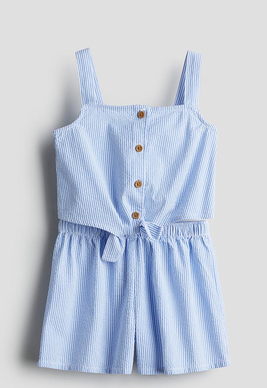 H&M - 2-Piece set - light blue & striped